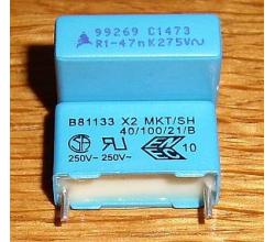 X2- Kondensator 47 nF 275 V AC , MKT ( B81133 )
